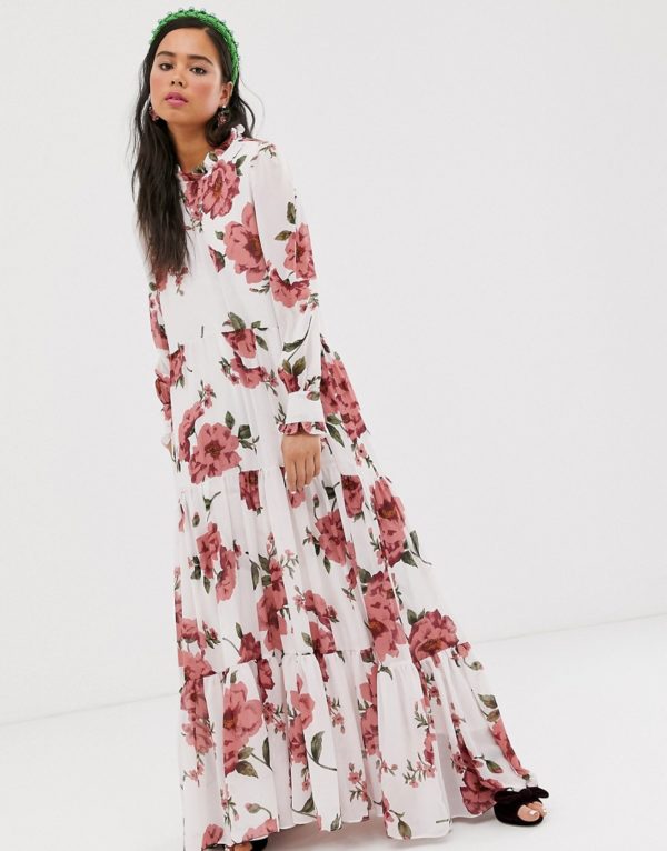 Sister Jane tiered maxi dress in vintage floral