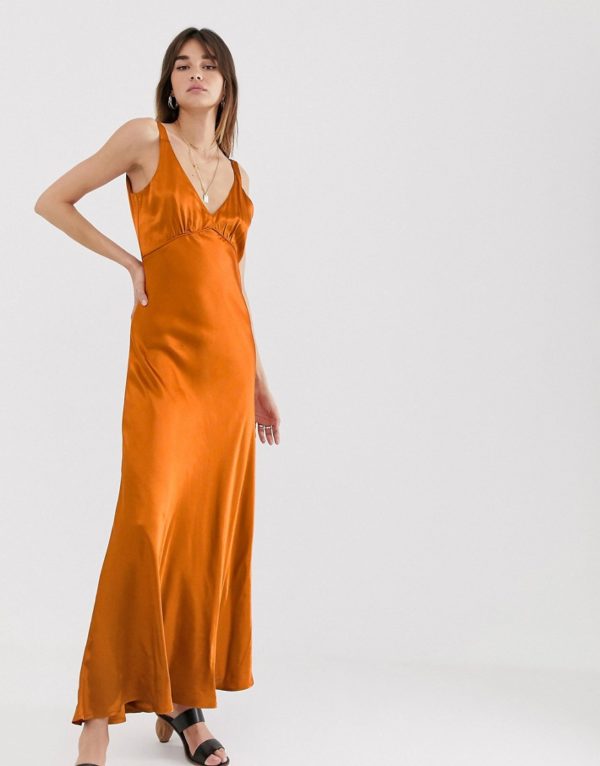 Gestuz Tilja satin maxi dress - Liyanah