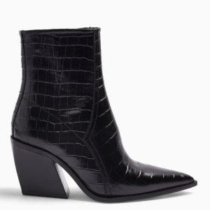 Topshop HONOUR Leather Western Boots - Liyanah