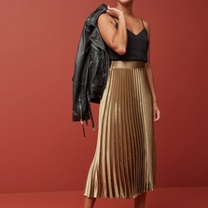 Metallic Pleat Skirt - Liyanah