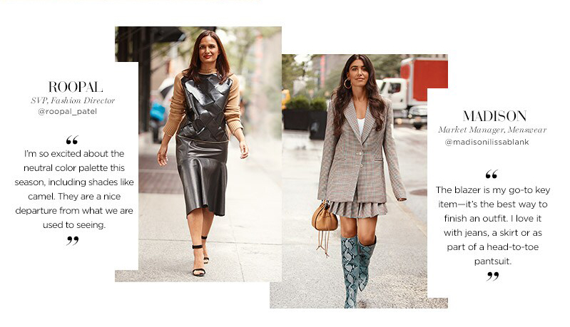 Saks Fifth Avenue - New York Fashion Week Radar Edit Street Style - Roopal SVP Fashion Director x Madison Market Manager Menswear - Blazer Skirt Dress - Liyanah