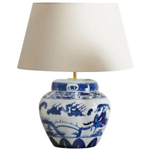 OKA UK Kraakware Ceramic Chinese Table Lamp - Liyanah Home